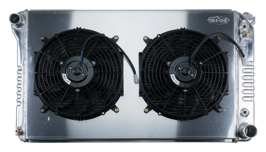 77-87 Chevy/GMC Pickup Truck Aluminum Radiator And 14 Inch Dual Fan Kit